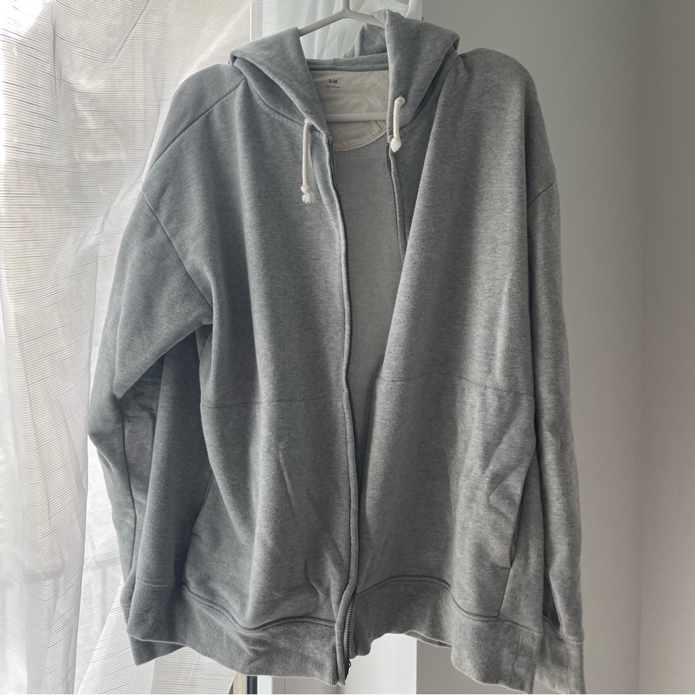 Gray Zip-Up Hoodie
